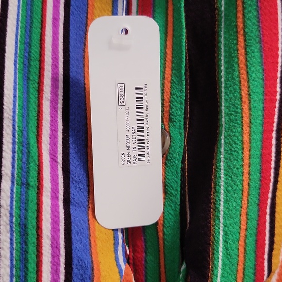 C brand Size M striped Polyester summer dress with a 2% spandex liner - Picture 5 of 5